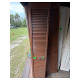 (2) Sets Bifold Closet Doors - Brown Wood
