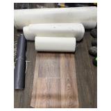 Rolls of Rubber Wood Grain Style Flooring