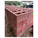 Red Decorative Concrete Block 90 pcs
