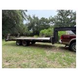 Dual Axle Gooseneck Equipment Trailer - 8 Tires