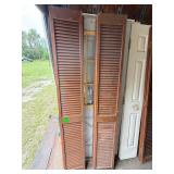 Set of Bifold Closet Doors - Brown Wood