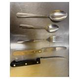 Complete Flatware Set w. (2) Holders
