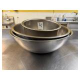 (4) Assorted S.S. Mixing Bowls