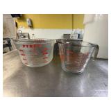 Glass Measuring Cups - (2)
