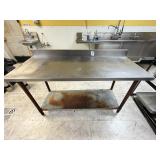 5' S.S. Worktop Table w. Undershelf