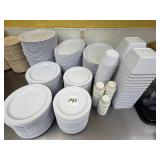 White Melamine Serving Set - 400 pcs