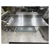 5' S.S. Worktop Table w. Undershelf & #10 Can...