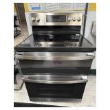 GE 4 Burner Glasstop Range w. Double Oven
