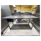 5' S.S. Worktop Table w. Galvanized Undershelf