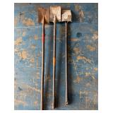 (3) Long Handle Roofing Spades