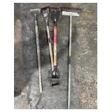 (4) Long Handled Roofing Scrapers & Tear Off Tools