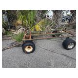 Long Four Wheel Steel Material Cart