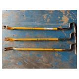 (3) Long Handle Roofing Tear Off Bars