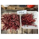 Assorted Red Roofing Fasteners