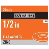 1/2 in. Zinc Flat Washer (50-Pack)