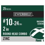 #10-24 x 2 in. Combo Round Head Zinc Plated Machin