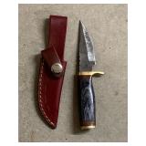 Handmade Damascus Knife with Sheath