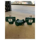 Lot Of 3 T-SHAPE 3 OUTLET WALL Power Socket Splitt