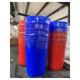 12 Pack RED / BLUE Cup Tumblers 32 Oz