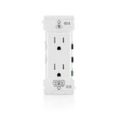 Leviton Decora Edge 15 amps 125 V White Tamper Res