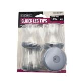 1-1/2 in. to 2 in. Clear Round Leg Tip Slider (4-P
