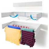 Step Up Laundry Drying Rack (28-INCH White), Wall