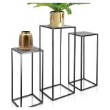 Kimisty Set 3 Metal Plant Stand Tall, Nesting Wedd