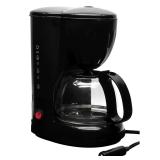 RoadPro 12 V Black/Clear Coffee Maker 1 pk