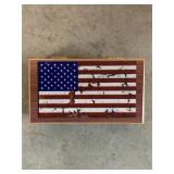 Small wood box, American flag