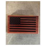 Small wood box, American flag