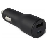 Fast-Charging Car Charger, Dual-Port, 1 USBC+1 USB