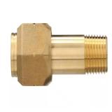 1 in. FIP x 3/4 in. MIP Brass Meter Spud Fitting