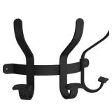 2 PACK 11.25 in. L Black Entryway Hook Rail