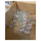 Lot of glassware and plastic cups