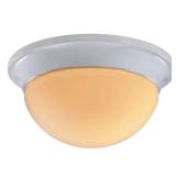 491803 9 in. 1 LT White Flush Mount