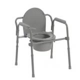 Drive Medical Steel Folding Deep Seat Bedside Comm