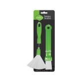 6 pack Basting Brush, Plastic Handle, Green Handle