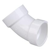 3 in. PVC DWV 45-Degree Hub x Hub Elbow