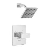 Modern Angular 1-Handle Wall Mount Shower Only Tri