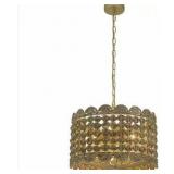 Riva 18inch Brown Coastal Boho Scalloped Pendant L