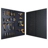 Metal Pegboard Wall Organizer System, 12x24 in Hea