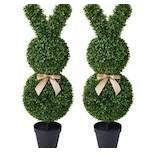 Set of 2 Artificial Bunny Trees