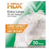 50 Gallon Clear Extra Large Trash Bags with 20% PC