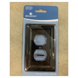 Brainerd Architectural 1-Gang Flat Black Duplex St