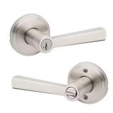 Trafford Satin Nickel Reversible Round Straight Ke