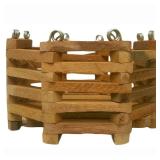Better-Gro 8-in W Brown Wood Basket With Drainage
