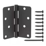 4 in. x 1/4 in. Radius Matte Black Squeak-Free Doo