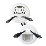In-Wall Power and Cable Kit, White