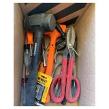 Box Of Used Hand Tools Husky,Wiss.DeWalt