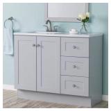 Glacier Bay Bannister 43 in. Single Sink Pearl Gra